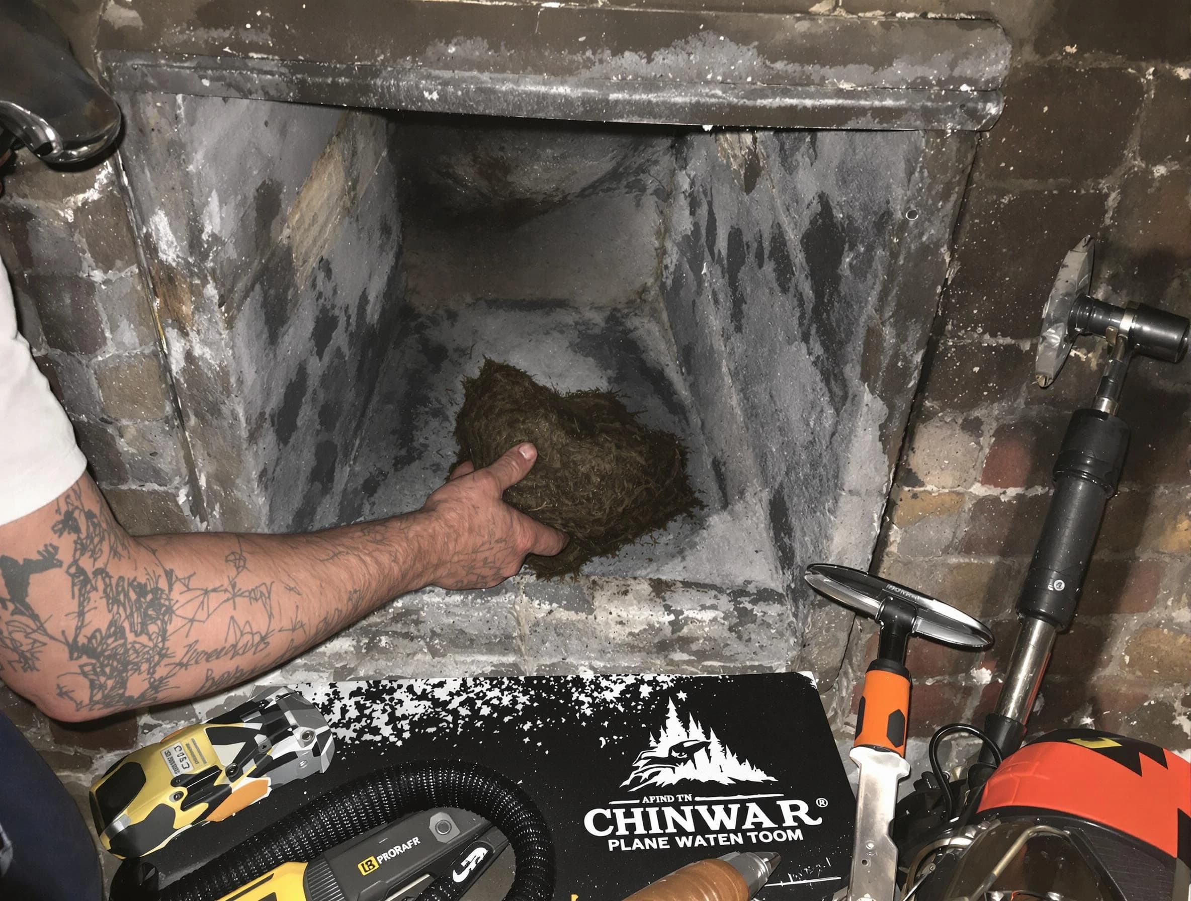 Parker Chimney Sweep safely removing debris and screening chimney in Parker, CO