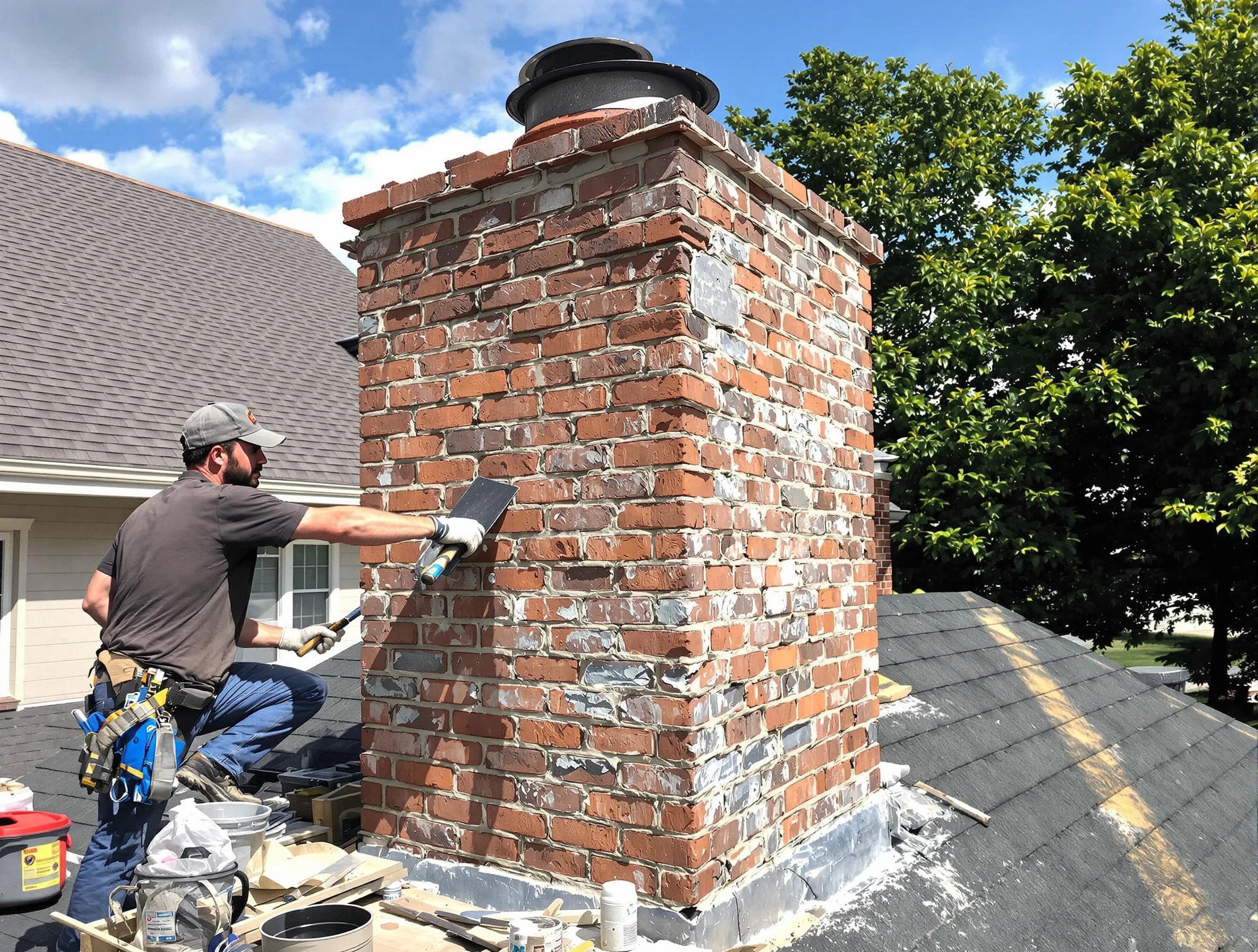 Completed chimney rebuild by Parker Chimney Sweep in Parker, CO