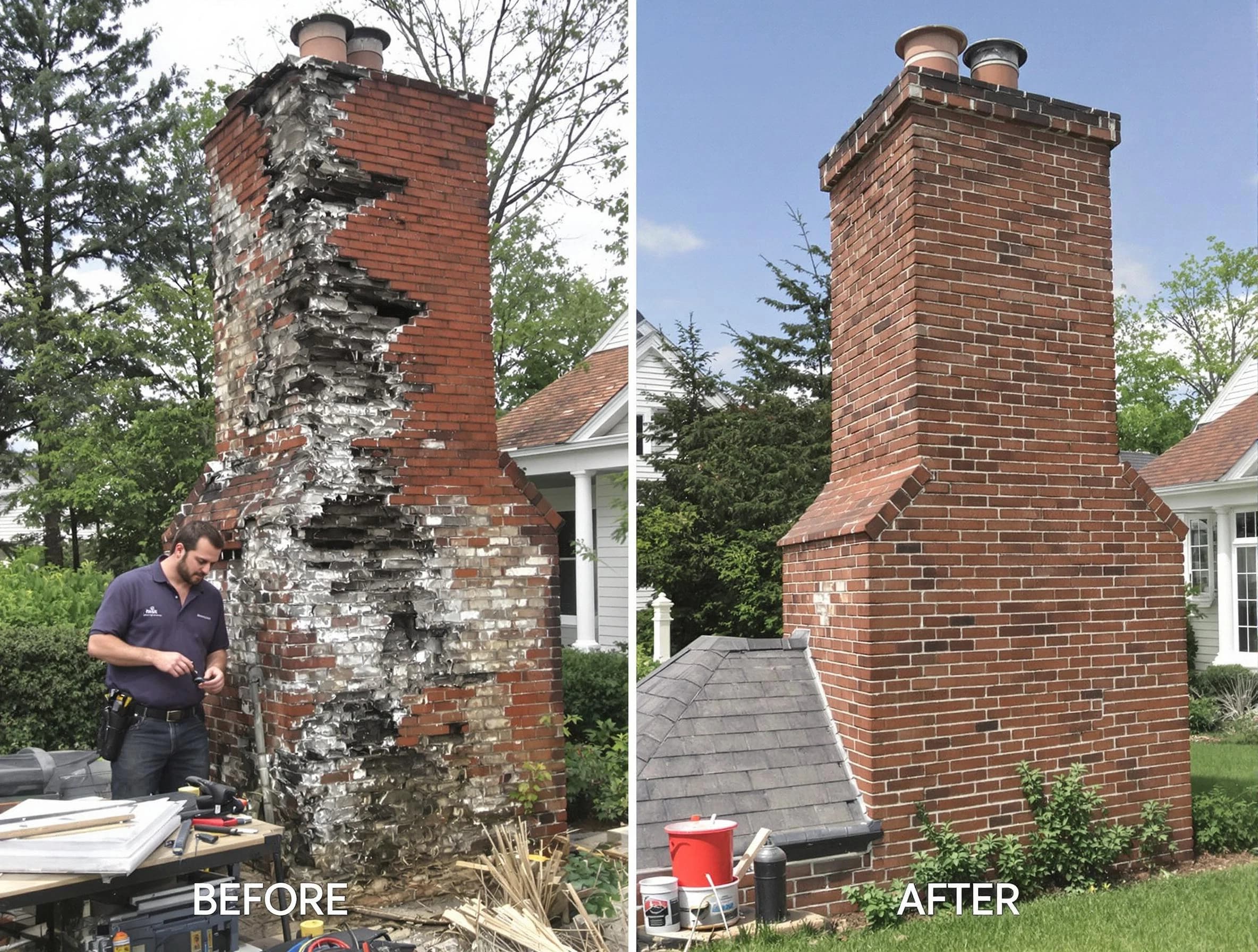 Parker Chimney Sweep performing a full chimney restoration in Parker, CO
