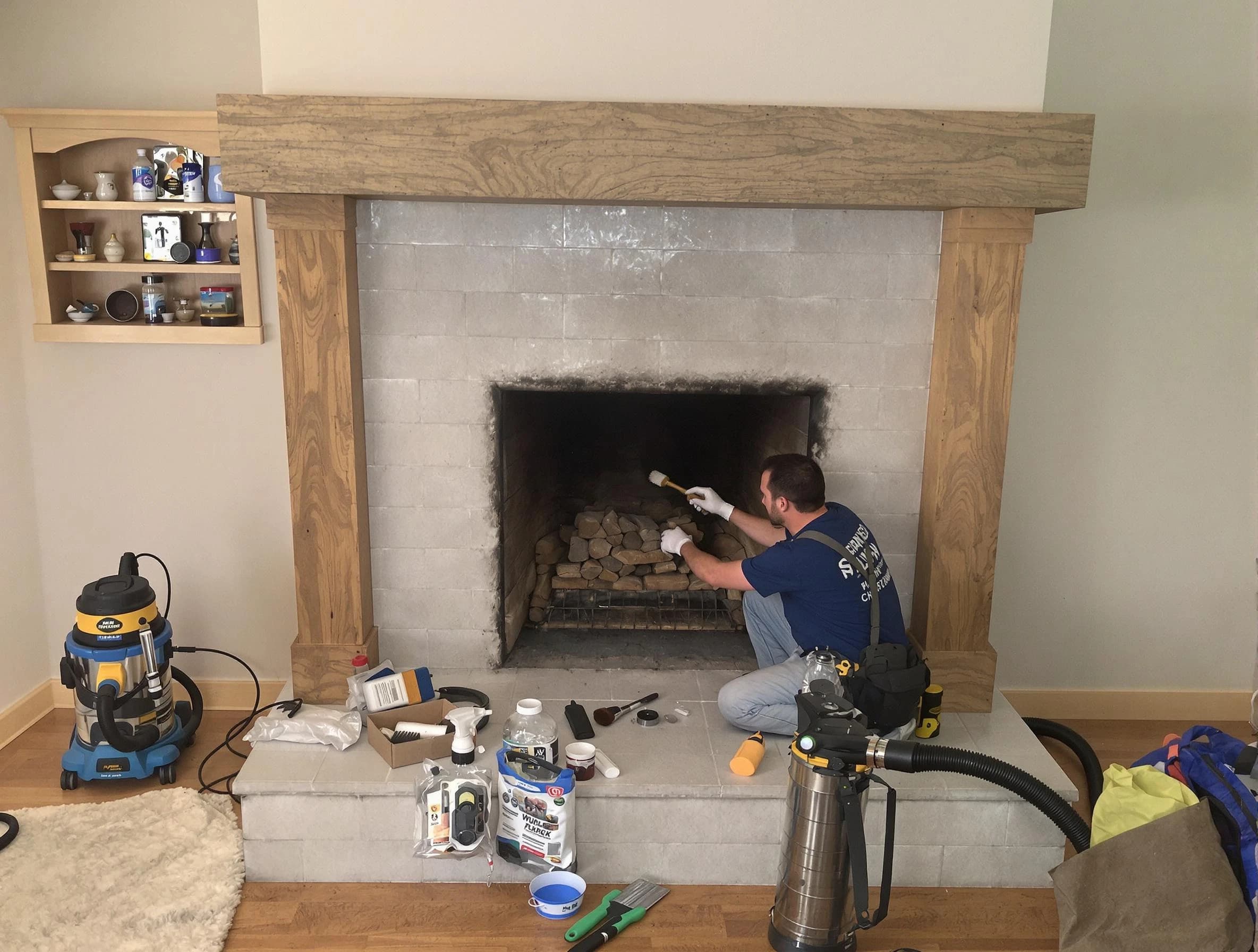 Detailed creosote removal process by Parker Chimney Sweep in Parker, CO