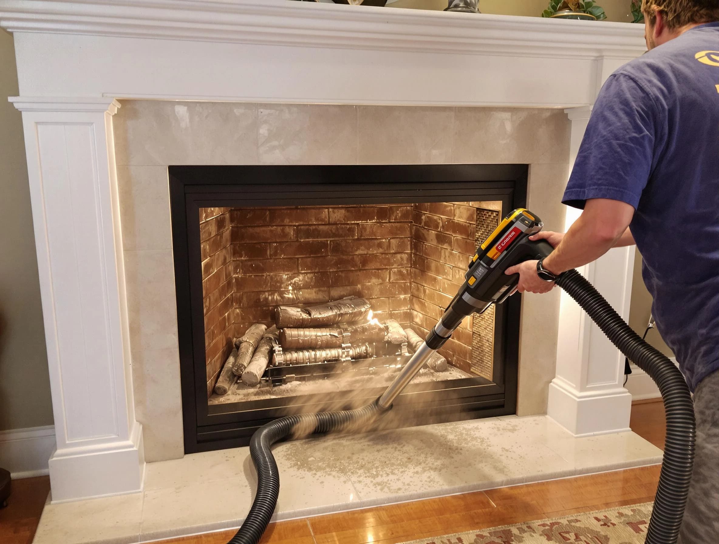 Fireplace cleaning performed by Parker Chimney Sweep in Parker, CO