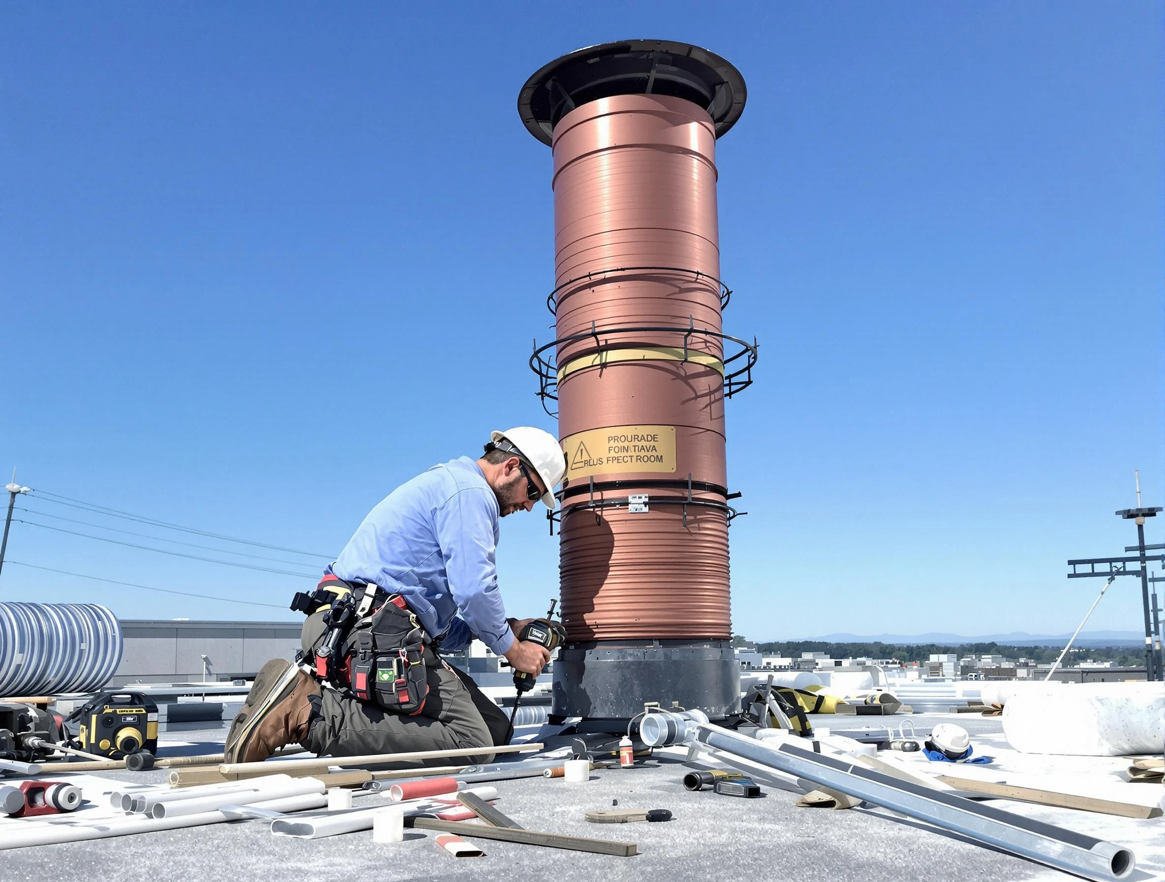 Installed chimney liner by Parker Chimney Sweep in Parker, CO