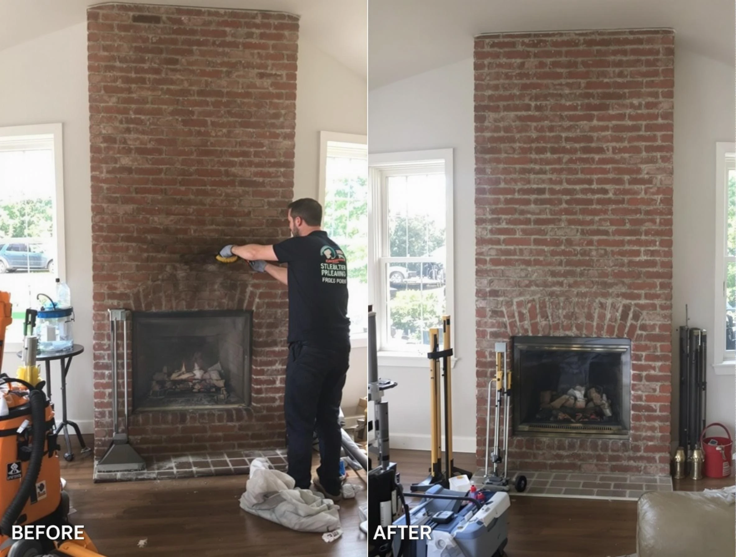 Finished chimney sweeping service by Parker Chimney Sweep in Parker, CO