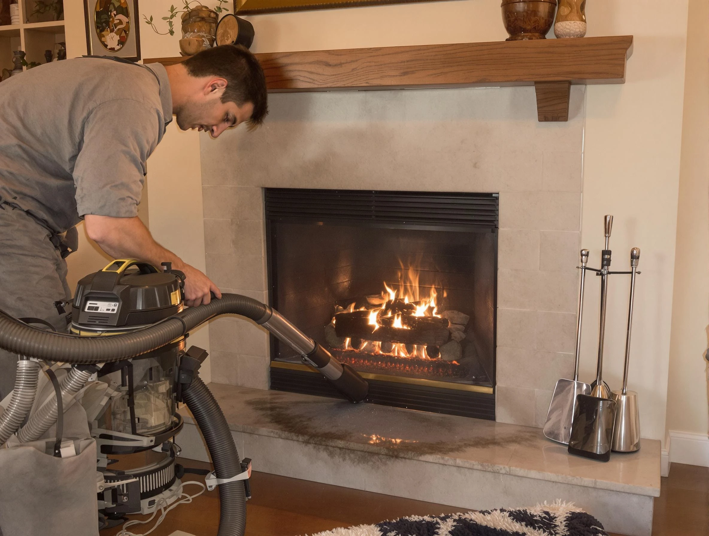 Routine fireplace upkeep by Parker Chimney Sweep in Parker, CO